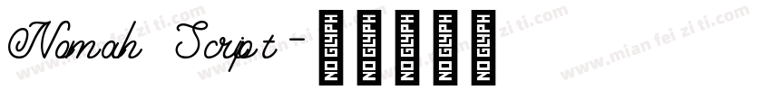 Nomah Script字体转换